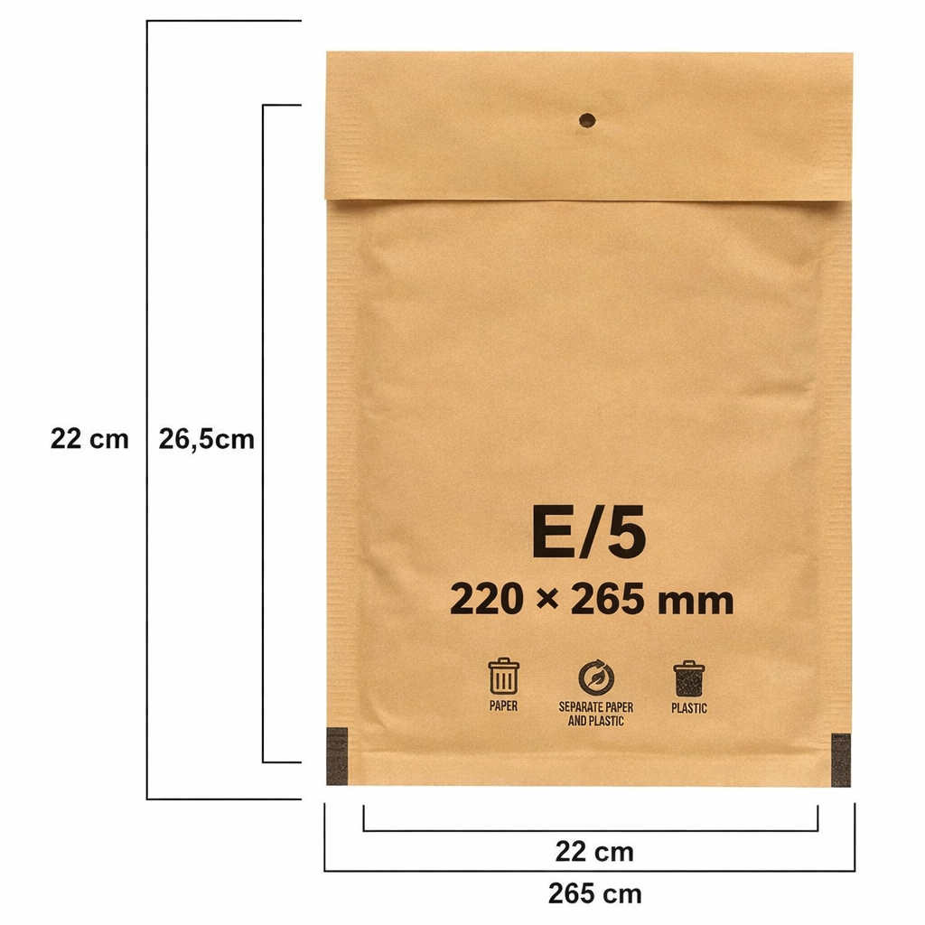 Luftpolstertaschen Braun A1–K/10 | Gepolsterte Versandtaschen & Luftpolsterumschläge für sicheren Versand