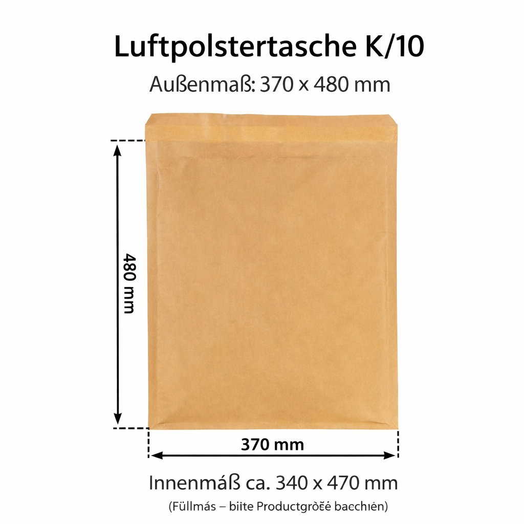 Luftpolstertaschen Braun A1–K/10 | Gepolsterte Versandtaschen & Luftpolsterumschläge für sicheren Versand