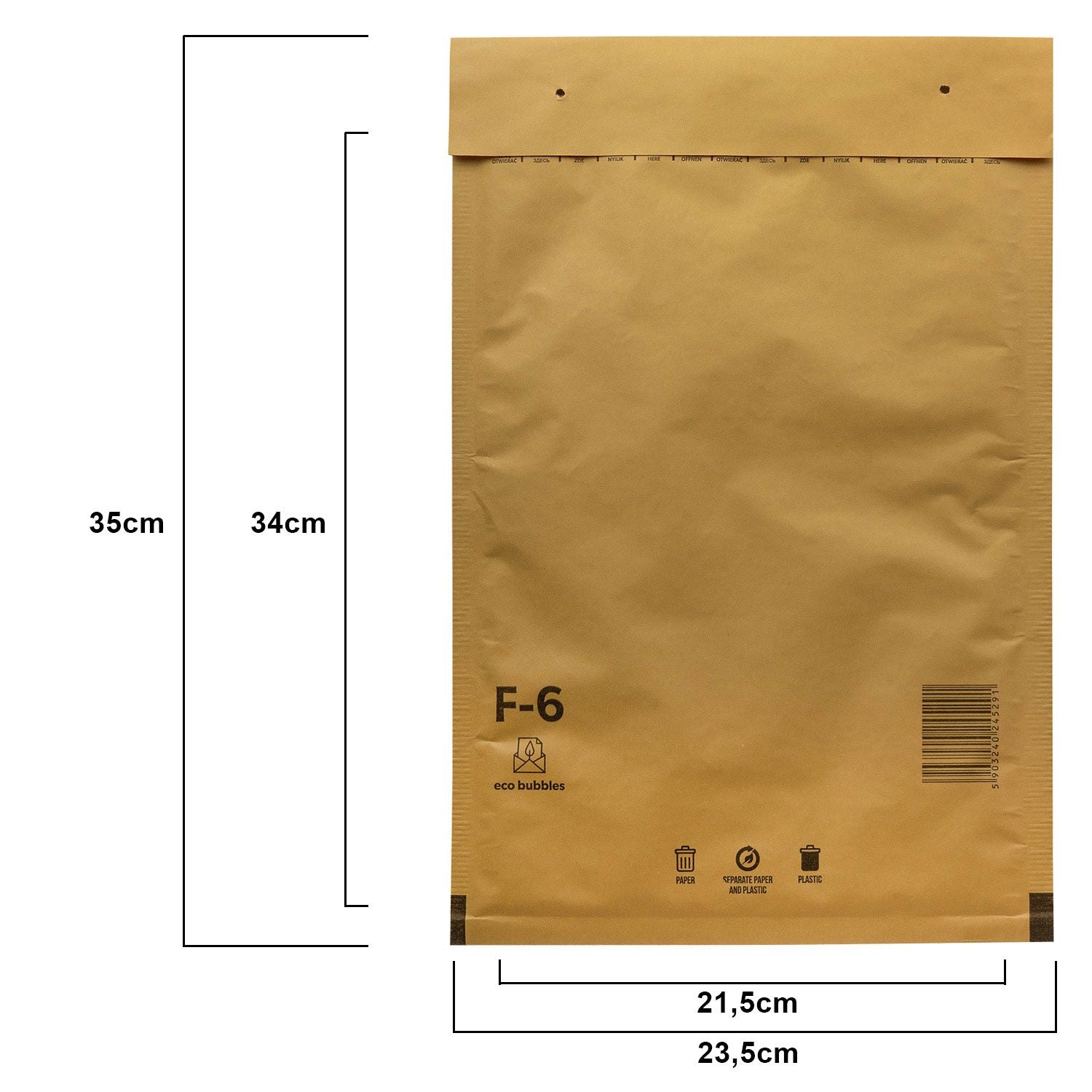Luftpolstertaschen Braun A1–K/10 | Gepolsterte Versandtaschen & Luftpolsterumschläge für sicheren Versand