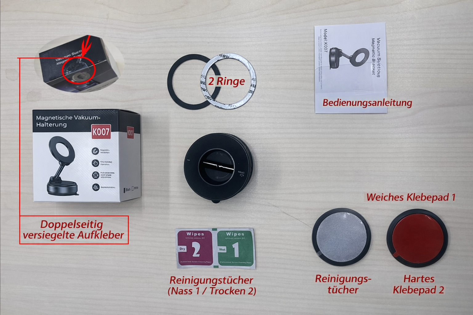 2026 Upgraded Vakuum Magnetischer Handyhalterung Auto für Magsafe Autohalterung,