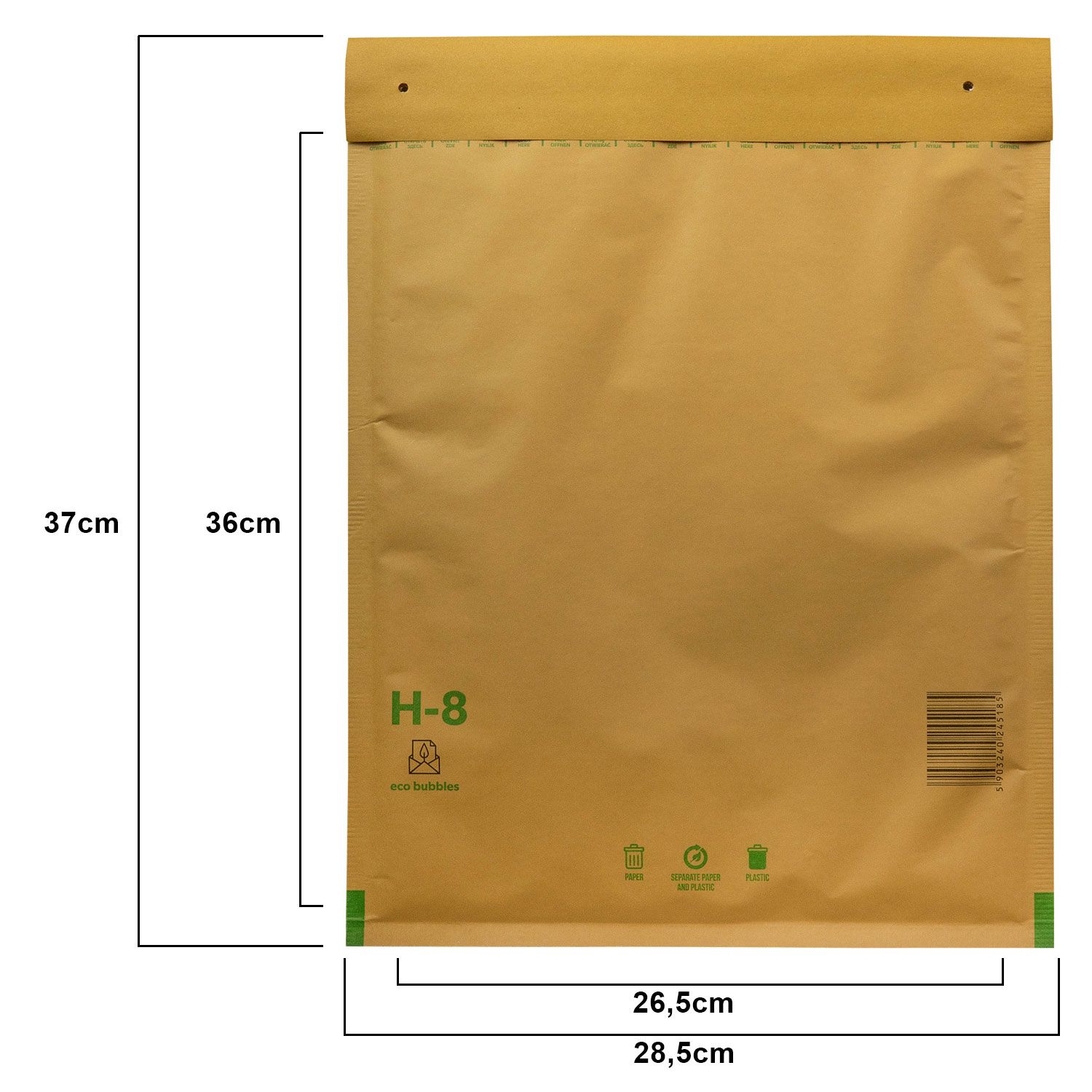 Luftpolstertaschen Braun A1–K/10 | Gepolsterte Versandtaschen & Luftpolsterumschläge für sicheren Versand