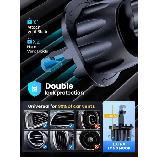 Handyhalterung Auto TOPK Lüftung Rutschfeste Handy Halterung Auto 360° Drehbar