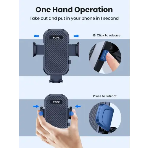 Handyhalterung Auto TOPK Lüftung Rutschfeste Handy Halterung Auto 360° Drehbar