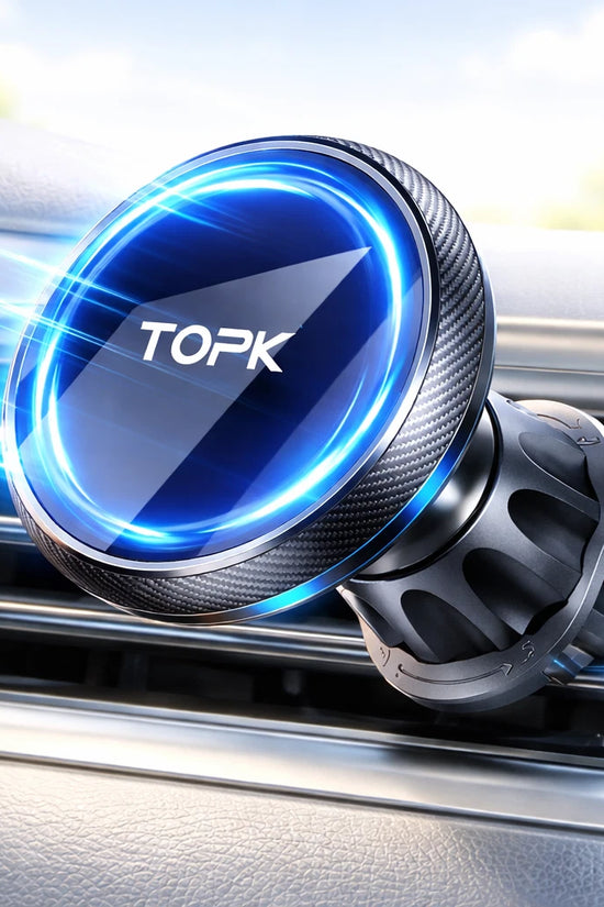 TOPK Magnetische Handyhalterung Auto MagSafe – 360° Kfz Smartphone Halter für iPhone & Samsung