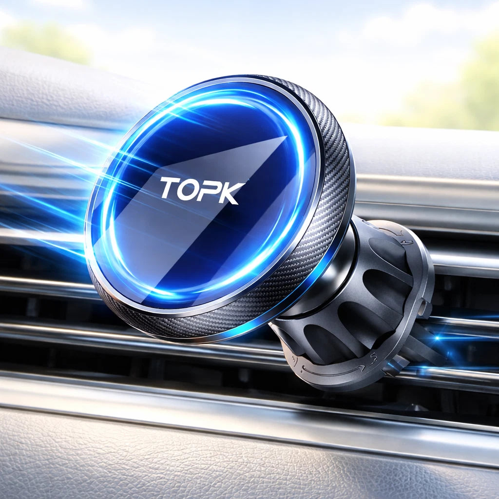 TOPK Magnetische Handyhalterung Auto MagSafe – 360° Kfz Smartphone Halter für iPhone & Samsung