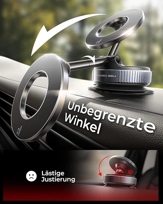 2026 Upgraded Vakuum Magnetischer Handyhalterung Auto für Magsafe Autohalterung,
