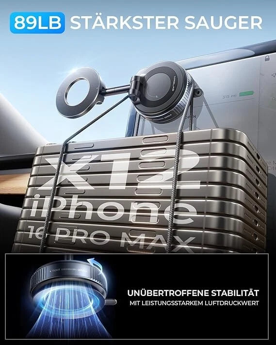 2026 Upgraded Vakuum Magnetischer Handyhalterung Auto für Magsafe Autohalterung,