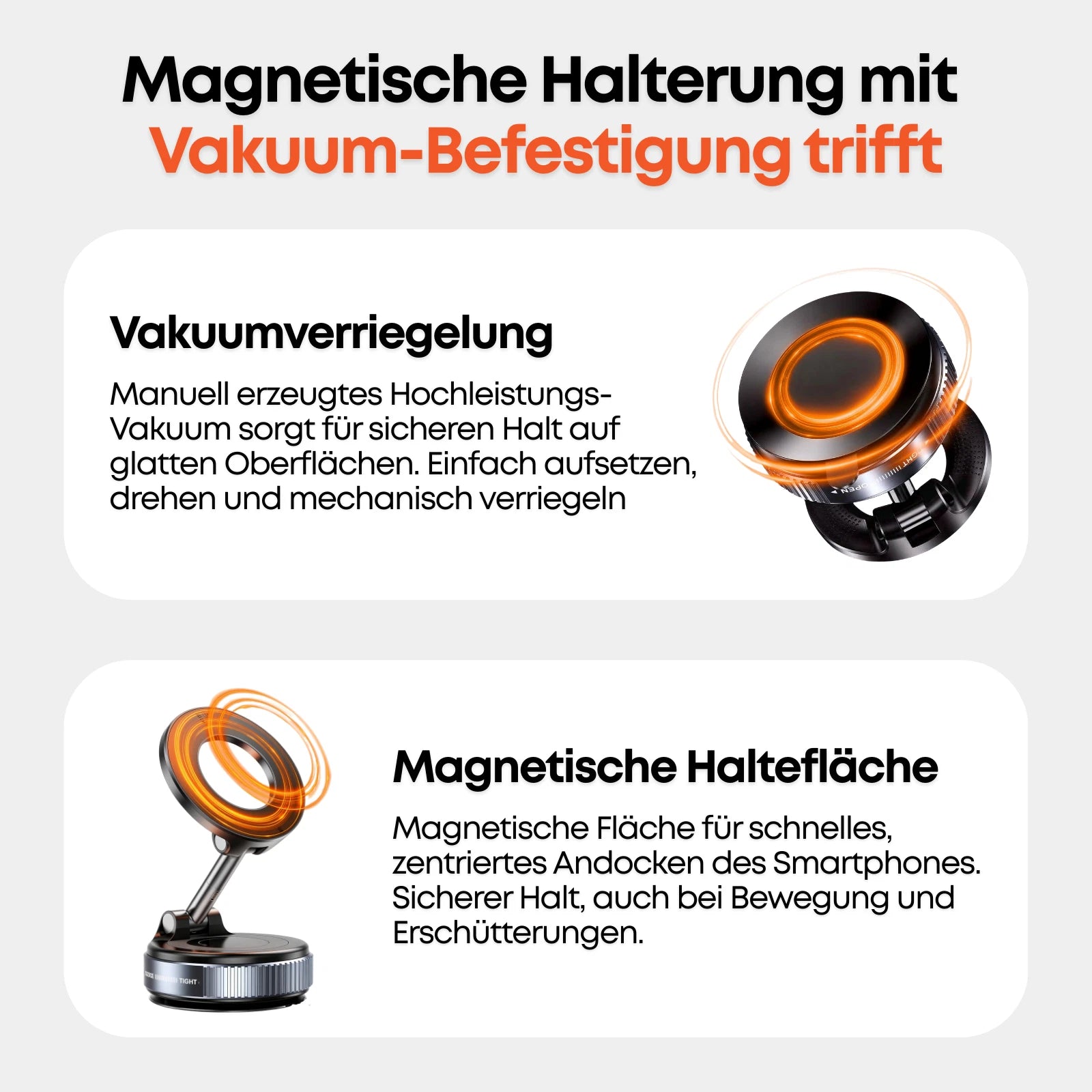 2026 Upgraded Vakuum Magnetischer Handyhalterung Auto für Magsafe Autohalterung,