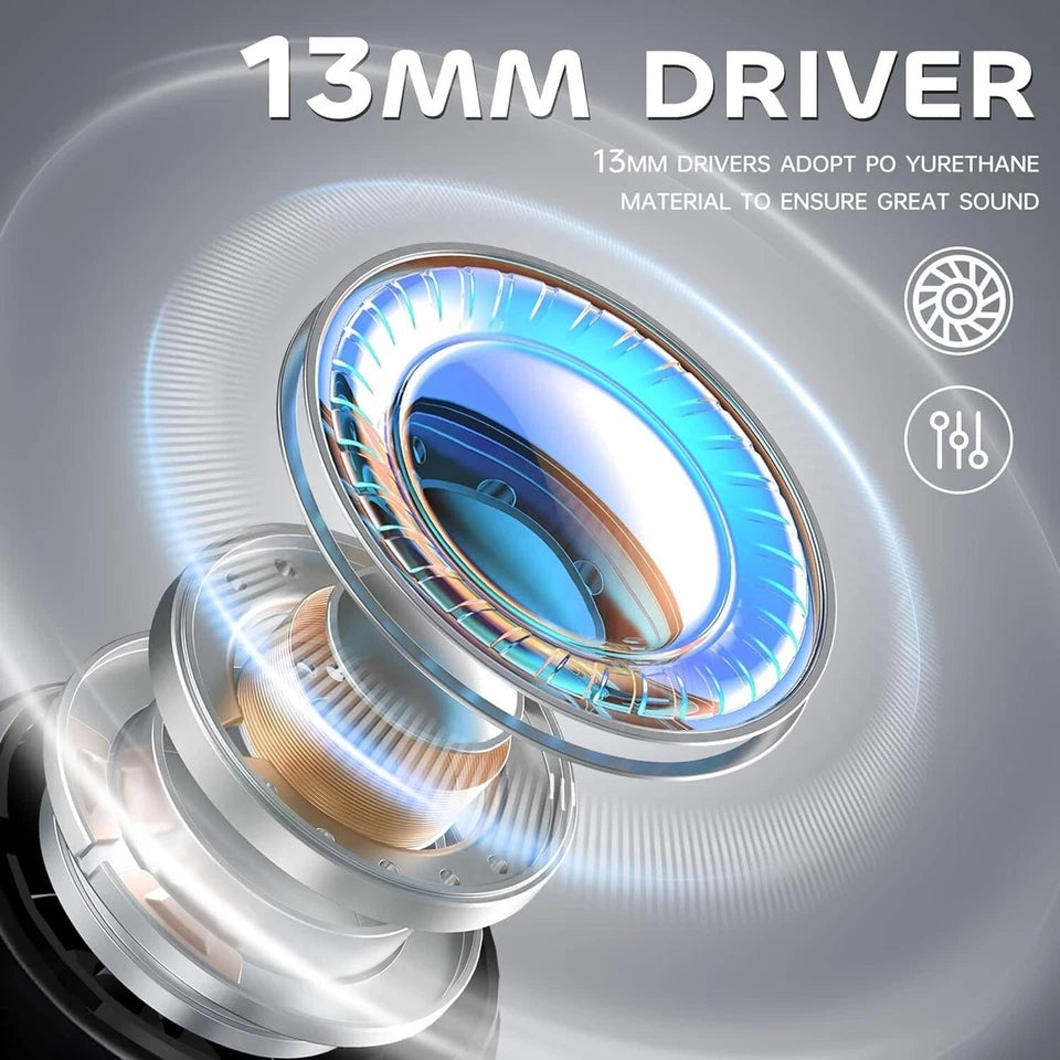 Bluetooth Kopfhörer mit ANC+ENC-Ohrhörer mit Bildschirm -Geräuschunterdrückung,