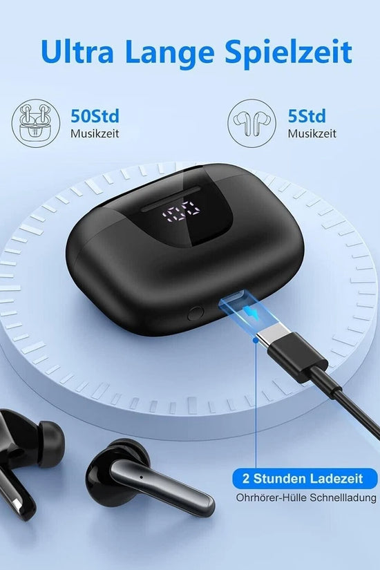🎧 Bluetooth Kopfhörer Kabellos Bluetooth 5.3 In-Ear | 4 ENC Noise Cancelling | Hi-Fi Sound 🔊 | Touch Control | LED Lade Case 🔋