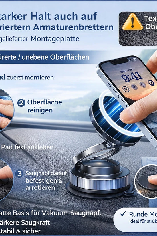 Teilen 2025 Upgraded Vakuum Magnetischer Handyhalterung Auto Magnet Autohalterung