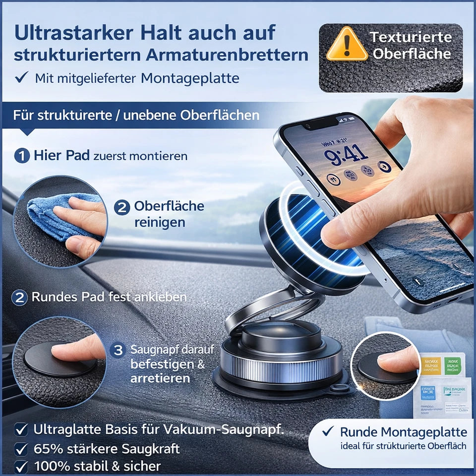 Teilen 2025 Upgraded Vakuum Magnetischer Handyhalterung Auto Magnet Autohalterung