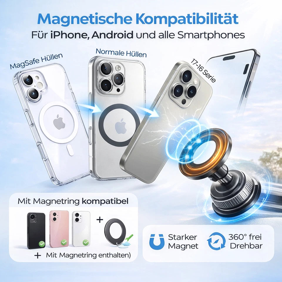 Teilen 2025 Upgraded Vakuum Magnetischer Handyhalterung Auto Magnet Autohalterung